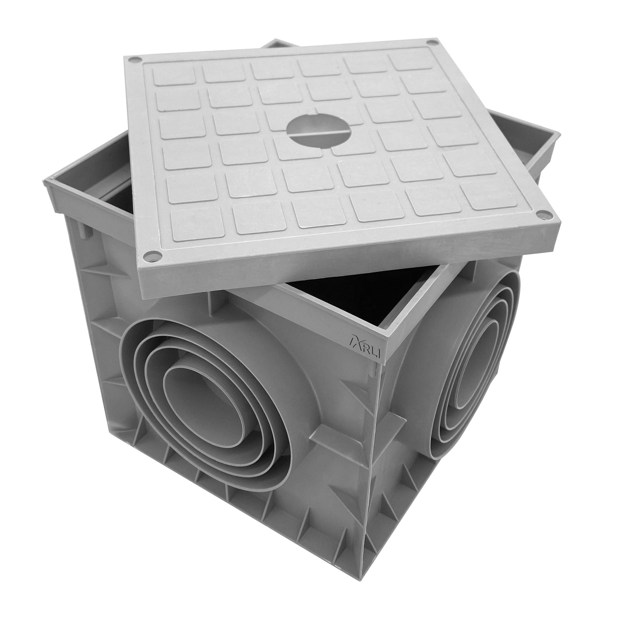 ARLI Revisionsschacht Kontrollschacht 200 x 200 x 200 mm Einlaufschacht mit Deckel und Boden