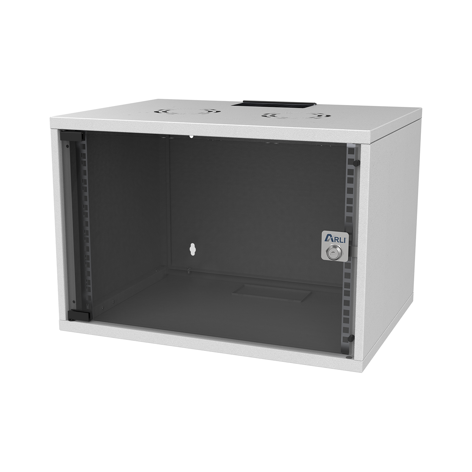 ARLI 19 Zoll Netzwerkschrank 7HE Wandgehäuse Serverschrank abschließbar mit Glastür SOHO 7U
