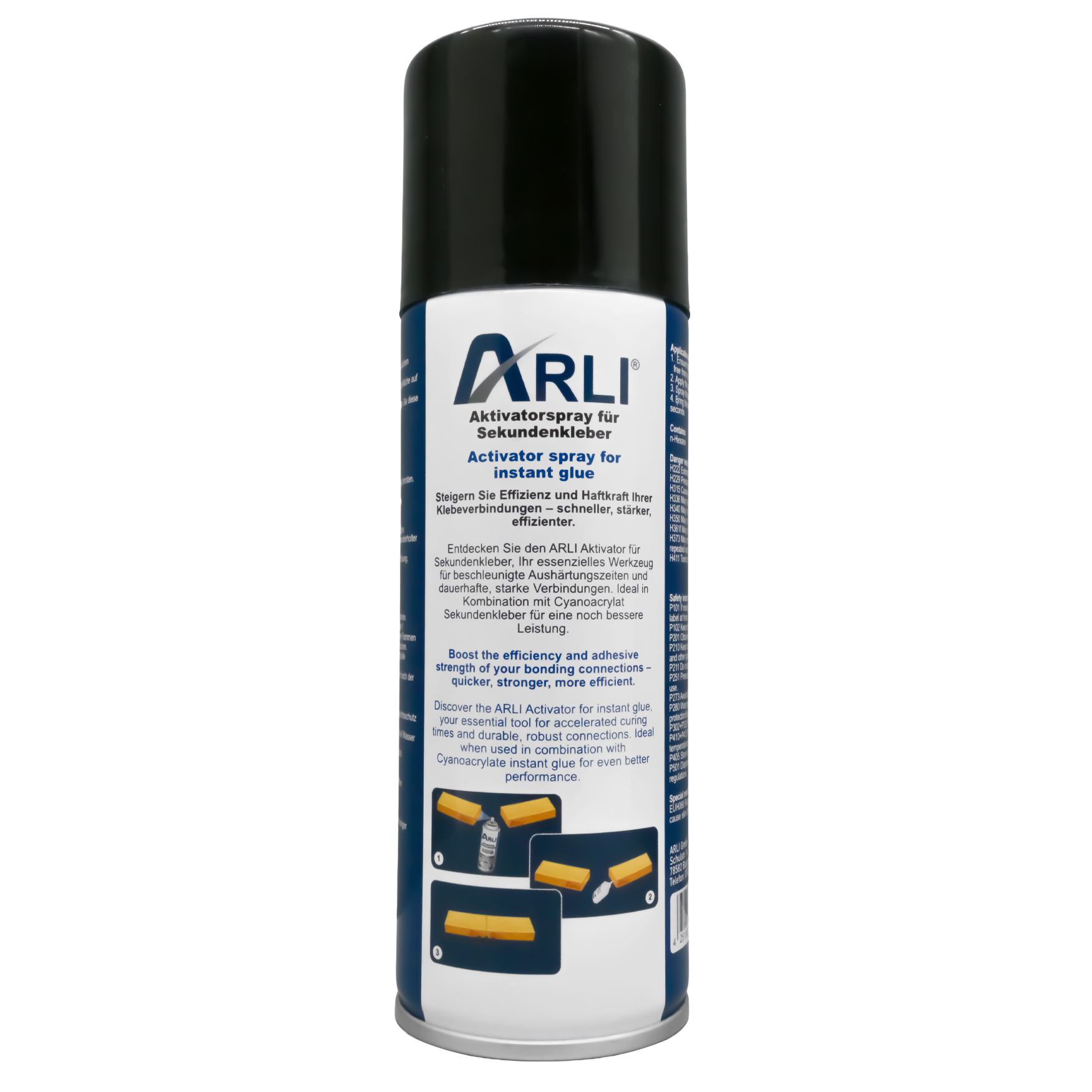 ARLI Aktivator für Sekundenkleber Cyanacrylat Kleber Aktivatorspray 200ml - Beschleuniger für schnelle und starke Verbindung