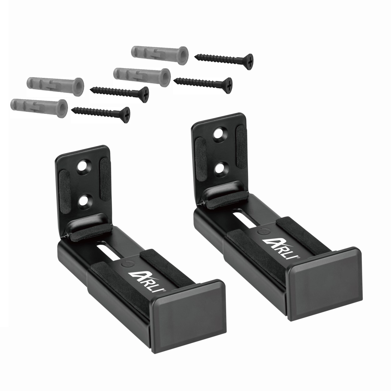 ARLI Universal Soundbar Wandhalterung verstellbar schwarz für Lautsprecher / Soundbars Wandhalter