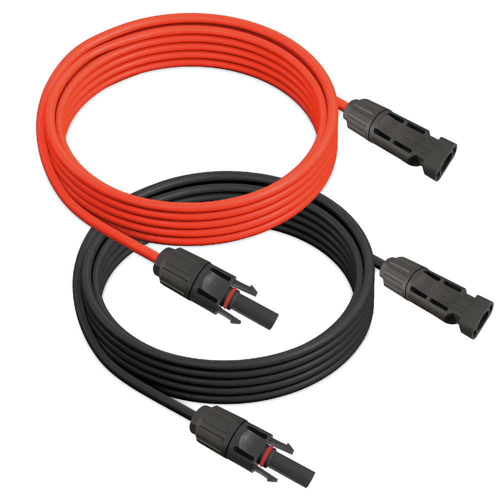 5m Solarkabel Verlängerungskabel rot + schwarz 6 mm² mit Solarsteckern Solar Kabel Stecker