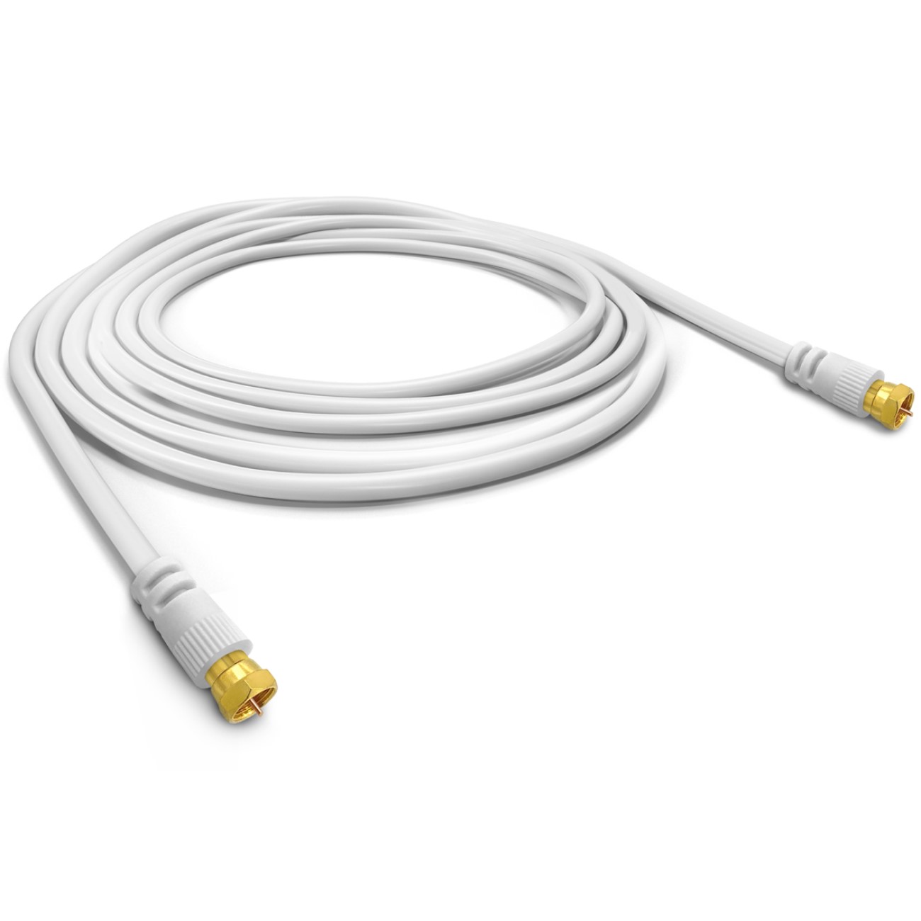 10m ARLI HD Anschlusskabel weiss vergoldet max. 135 dB