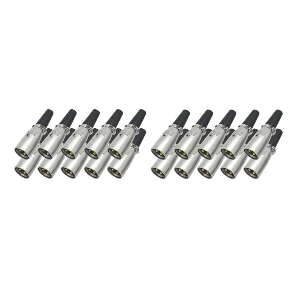 arli xlr kabel stecker buchse kupplung 20x vergoldet mikrofon dmx klinke mikrofon adapter chinch audio mischpult steckerset set female male 3 polig 3pol pol pin löten lötbar zugentlastung 3-polig mikrofonstecker mikrofonbuchse