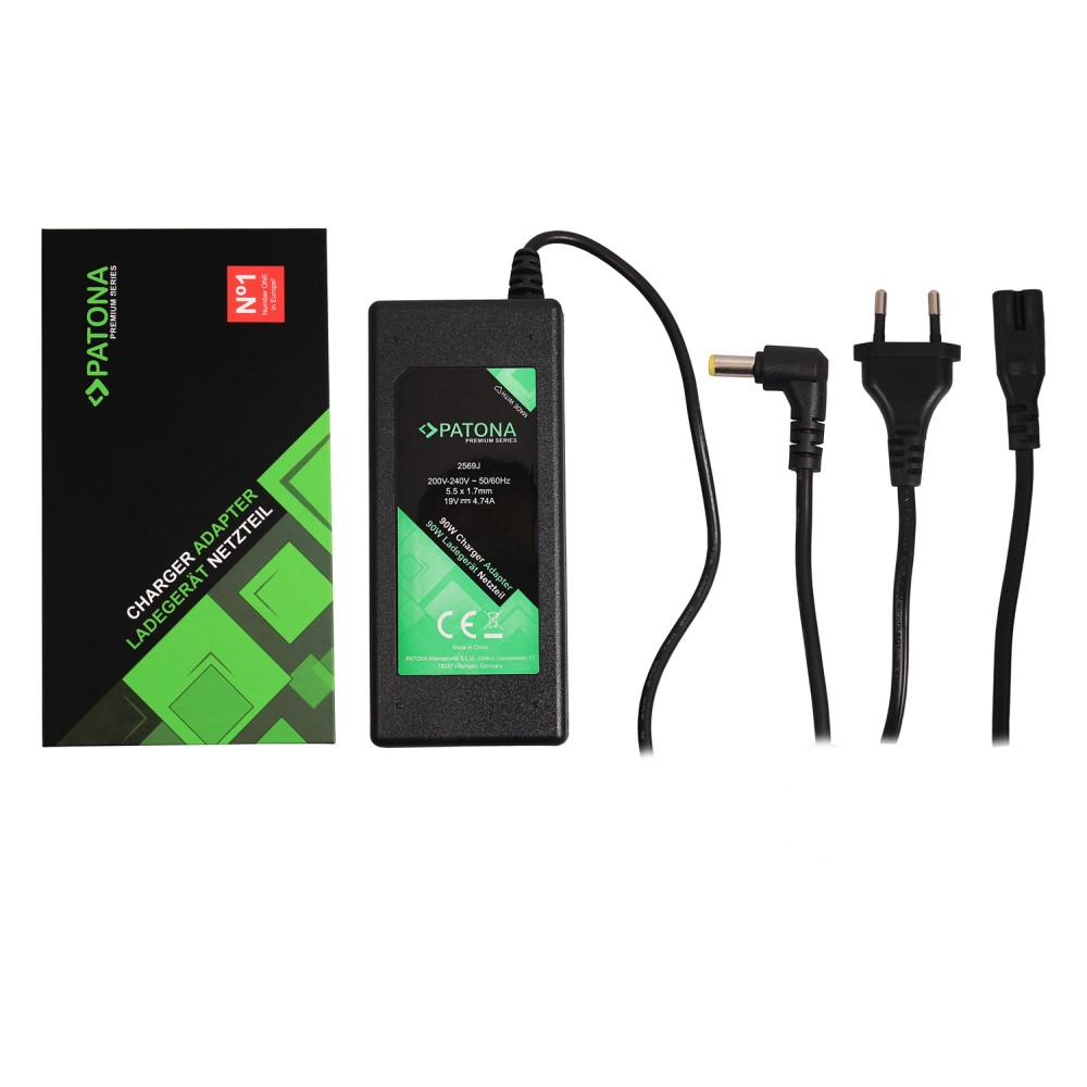 PATONA Premium Netzteil 19V 4,74A 90W für Acer Travelmate 2400 2410 2430 2440 2490 arli notebook laptop Aspire Ferrari AP.09001.002 AP.09001.005 AP.09001.010 AP.09001.012 AP.09003.011 AP.09006.004 AP.09006.006