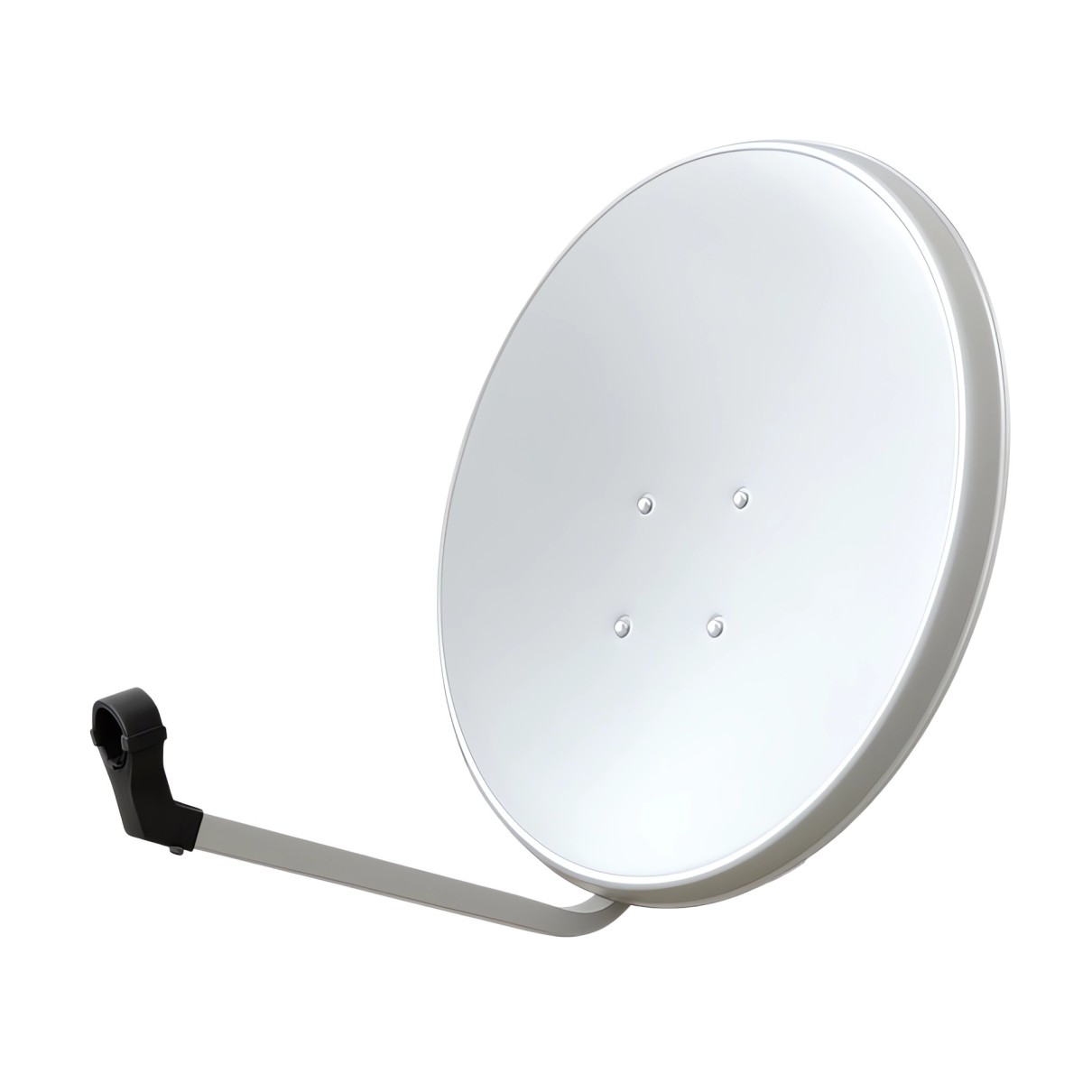 ARLI 60 cm Sat Antenne Stahl – Satellitenschüssel Offset Spiegel Lichtgrau / Weiss