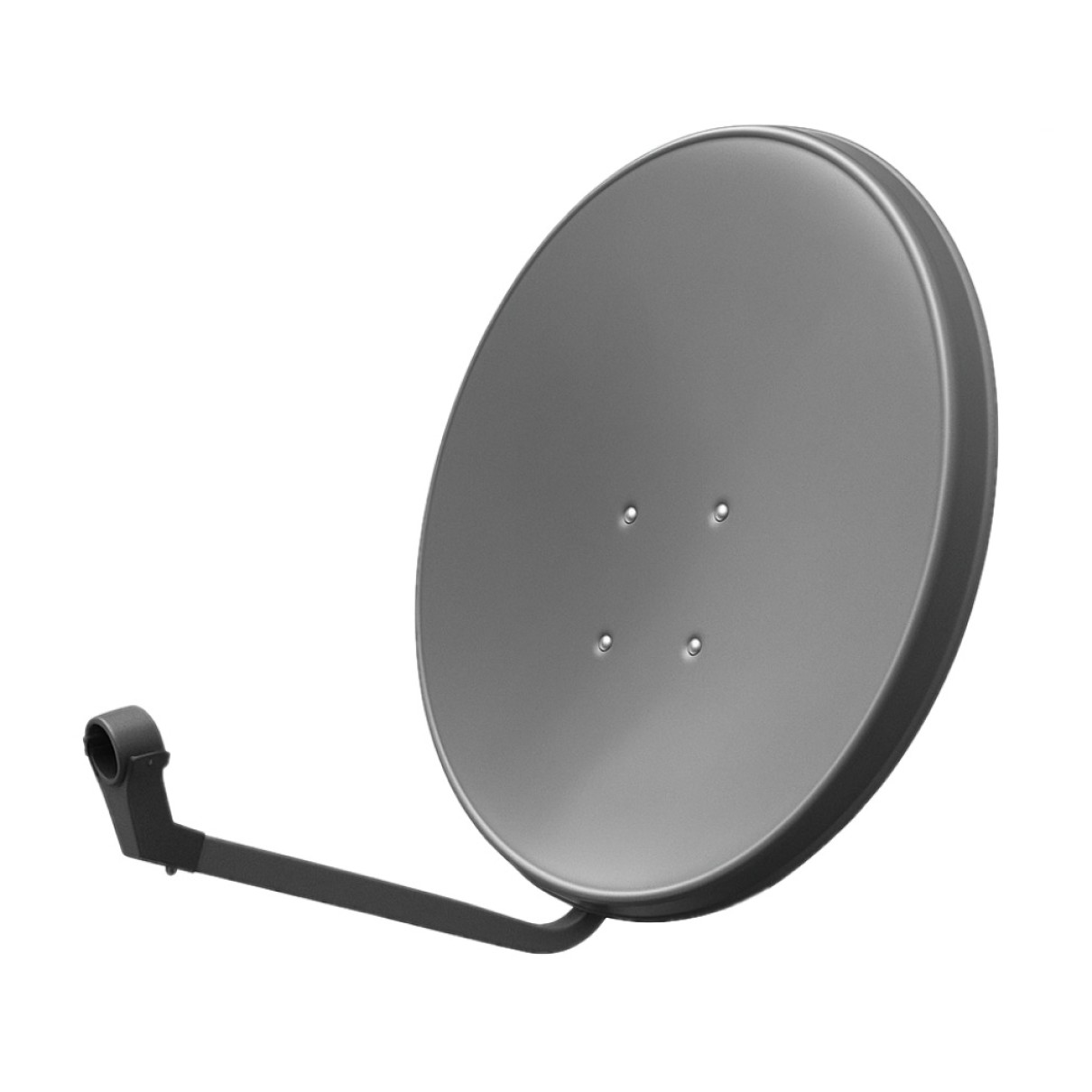 ARLI 60 cm Sat Antenne Stahl – Satellitenschüssel Offset Spiegel Grau / Anthrazit