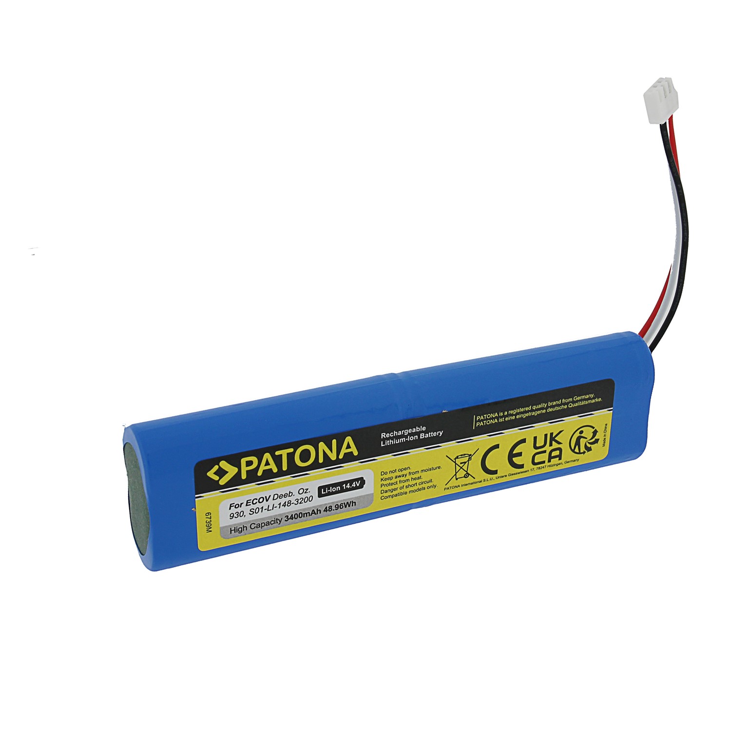 Akku für Ecovacs Deebot Ozmo 930 S01-LI-148-2600 3400mAh S01 - LI - 148 - 2600