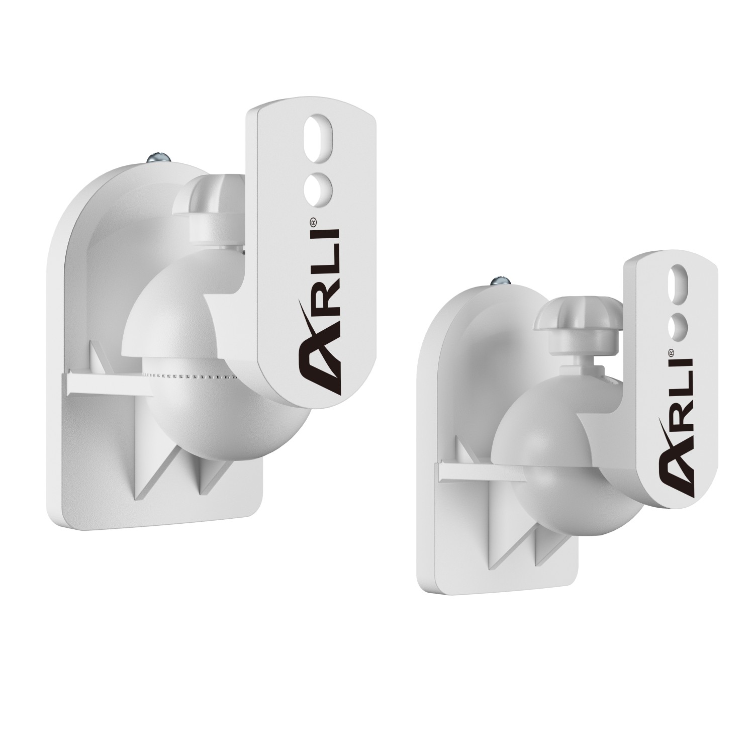 2x ARLI Universal Wandhalter für Lautsprecher weiss I Wandhalterung Boxen Wand Halter Halterung