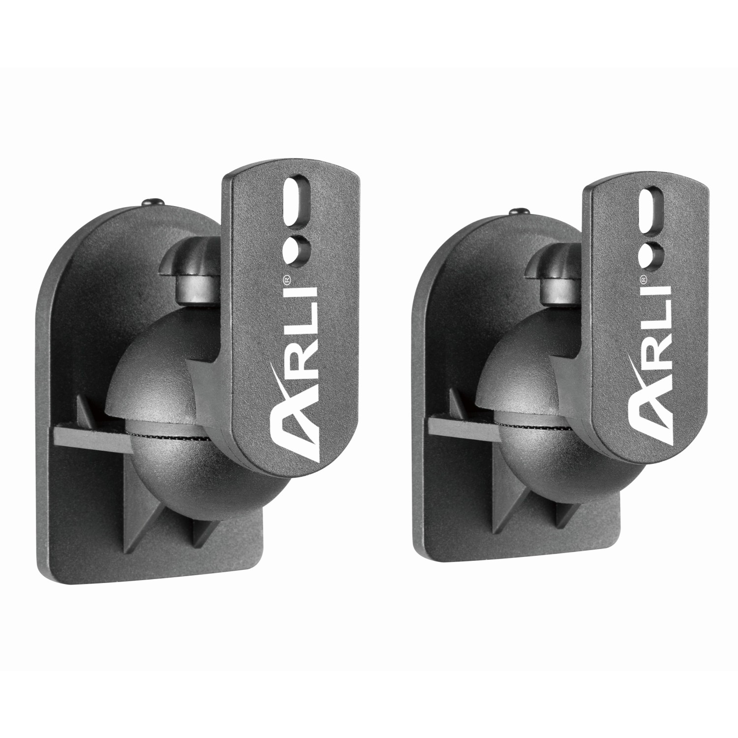 2x ARLI Universal Wandhalter für Lautsprecher schwarz I Wandhalterung Boxen Wand Halter Halterung