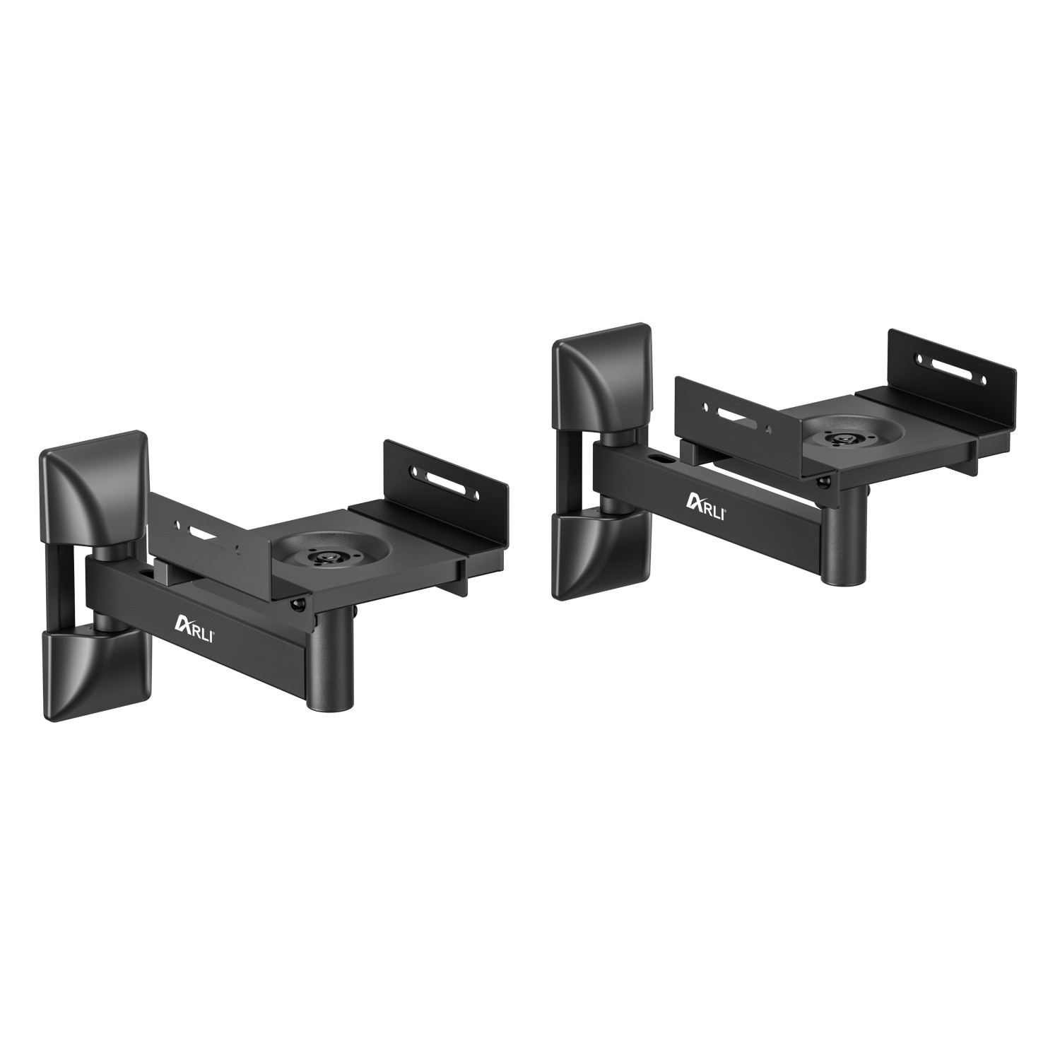 arli mywall lautsprcher wandhalterung boxenhalterung lautsprecherhalter boxen box wand halter halterung 2 x set pack universal Träger neigbar schwenkbar drehbar speaker einstellbar ohne werkzeug wandhalter schwarz wandmontage