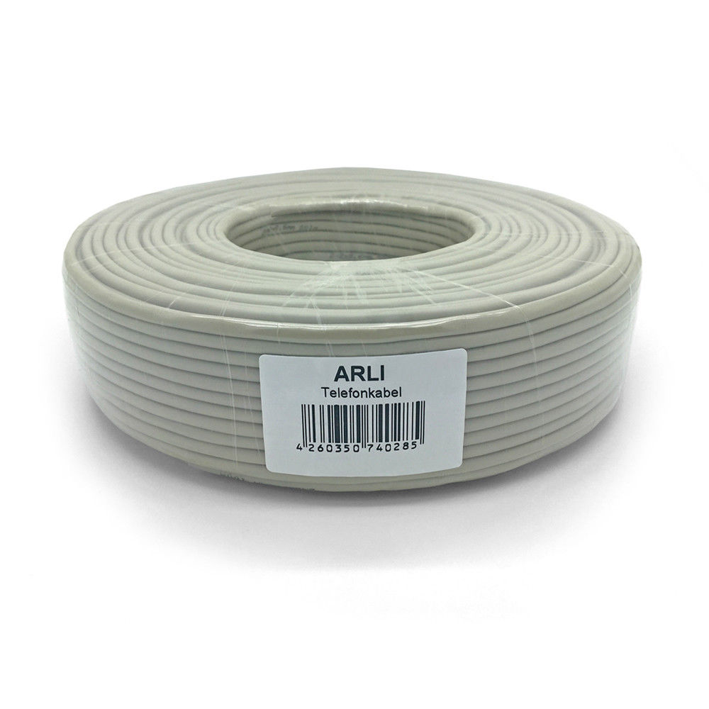 Telefonkabel Kabel ISDN Verlegekabel 2x2 4x2 0,6 mm Telefonleitung Telefon Kabel 25 50 100m JYSTY Adern J-Y(St)Y Fernmeldekabel