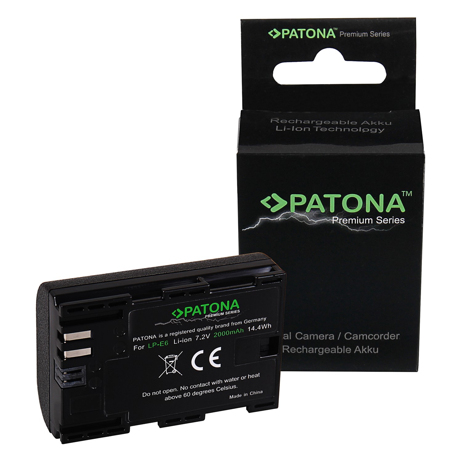 arli patona canon eos 80d akku battery digitalcamera comcorder Premium LP-E6 LPE6 eos R EOS 60d 70d 5d 6d 7d Mark III platinum 7,2 Volt 2040mAh 14,7 Wh Li-Ion lilon 2040 mAh 14Wh passend ersatz qualität